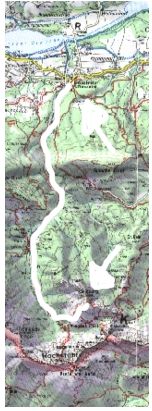 Route kaart naar Klagenfurter hutte